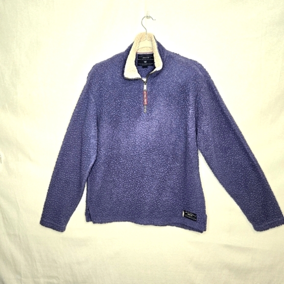 Vineyard Vines 3/4 zip Fleece Pullover. Blue With Red And Pink Trim. XXS - Picture 14 of 16